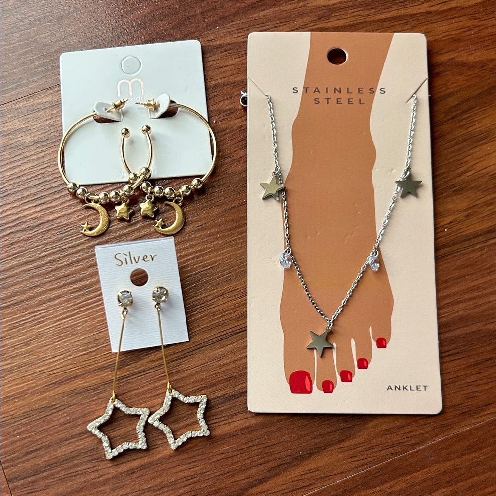 🌙Moon & Stars Jewelry Set⭐️